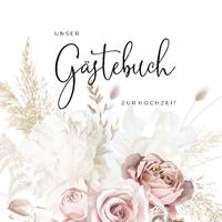 Gästebuch zur Hochzeit romantische Boho-Rosen