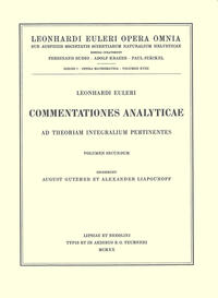 Commentationes analyticae ad calculum variationum pertinentes