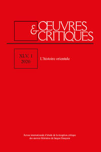 OEUVRES & CRITIQUES, XLV, 1 (2020)