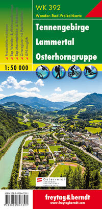 Tennengebirge - Lammertal - Osterhorngruppe, Wanderkarte 1:50.000, freytag & berndt, WK 392