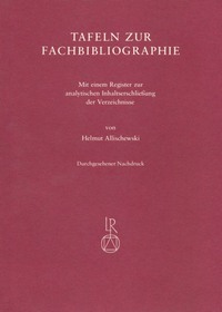Tafeln zur Fachbibliographie