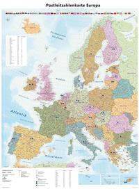 GeoMetro XL Postleitzahlenkarte von Europakarte mit Laminierung (beschreib- und abwischbar)