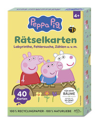 Peppa Pig Rätselkarten: Labyrinthe, Fehlersuche, Zählen u. v. m.