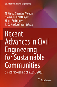 Recent Advances in Civil Engineering for Sustainable Communities